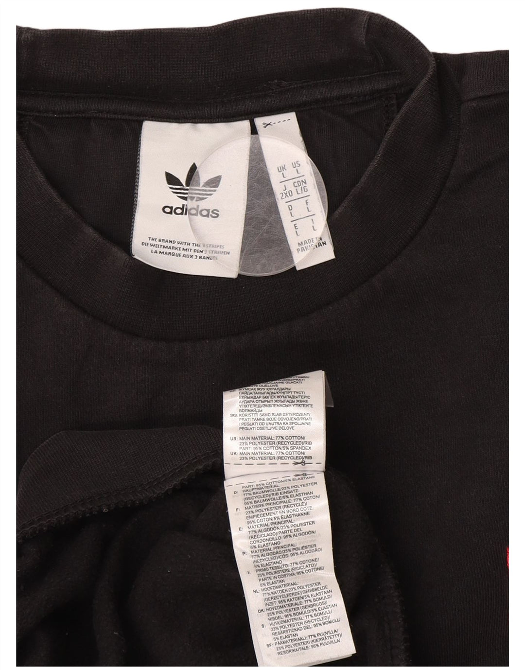 Pulover ADIDAS pentru bărbați, bumbac mare, negru