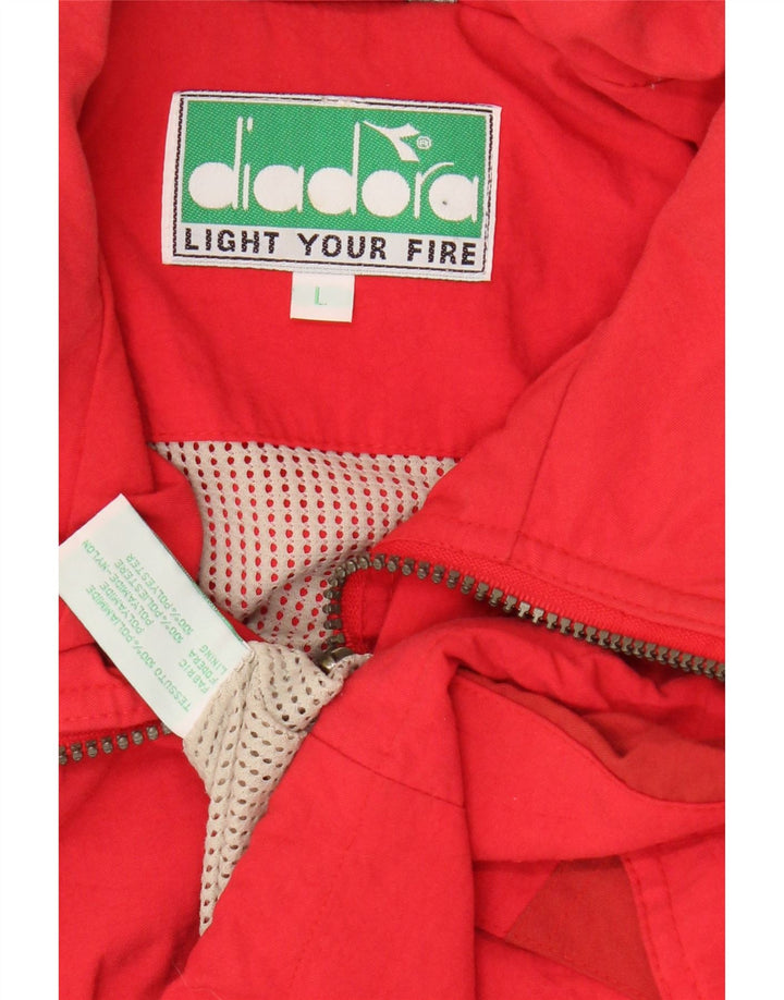 Jachetă Windbreaker pentru femei Diadora UK 16 mare poliamidă roșie