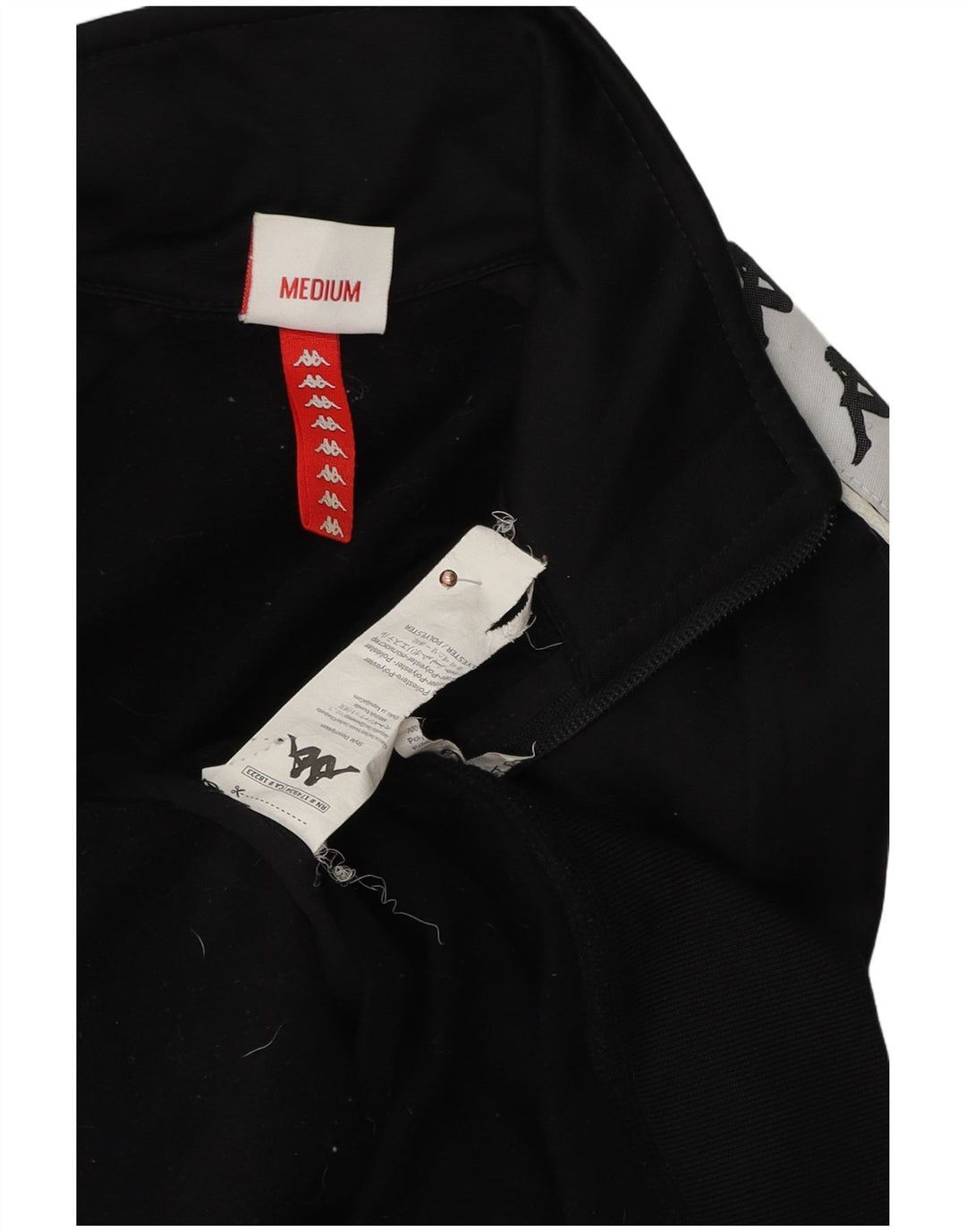 Jachetă de top pentru trening grafic Kappa pentru femei UK 12 Medium Black Colorblock