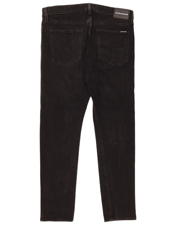 Blugi slim pentru bărbați Calvin Klein W36 L32 bumbac negru