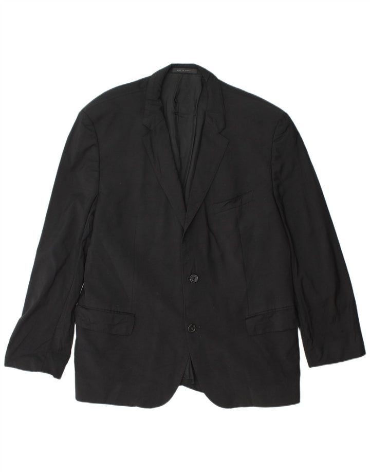 Jachetă blazer Guabello cu 2 nasturi pentru bărbați HUGO BOSS UK 40, mare, neagră, viscoză