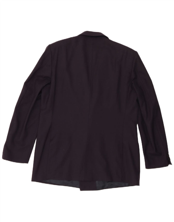 Jachetă Lubiam pentru bărbați cu două pieptări IT 54 2XL Lână virgină bleumarin