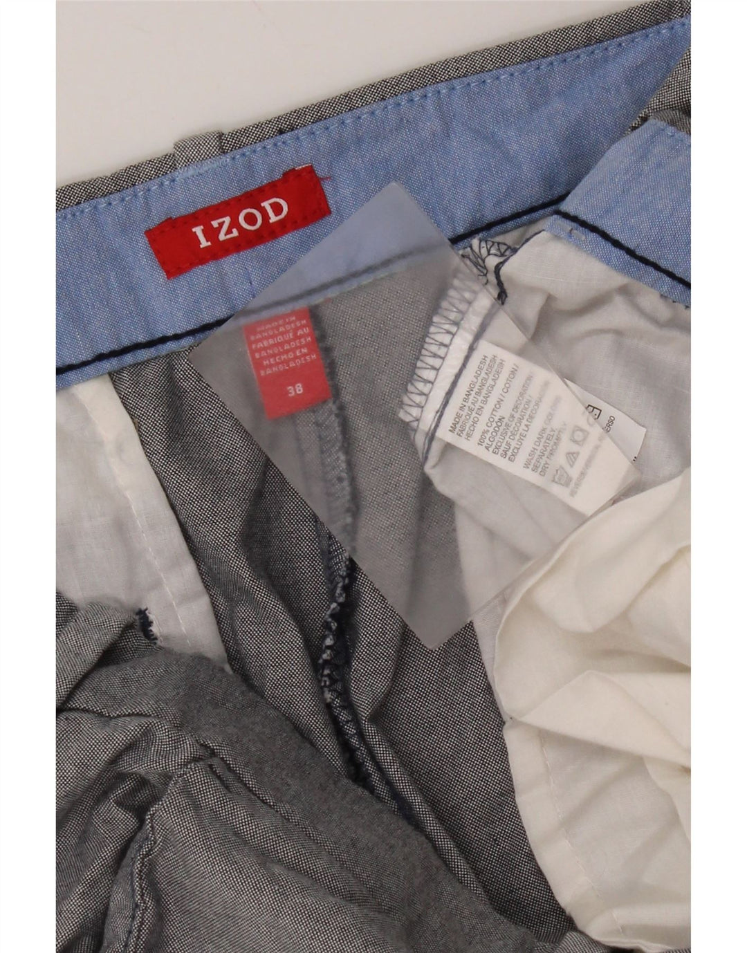 Pantaloni scurți chino pentru bărbați Izod W38 XL bumbac gri