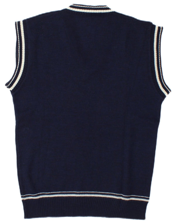 Vintage Mens Vest Tank Top Mediu Bleumarin