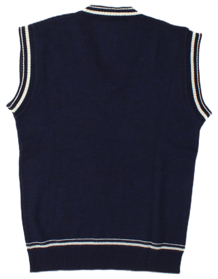 Vintage Mens Vest Tank Top Mediu Bleumarin
