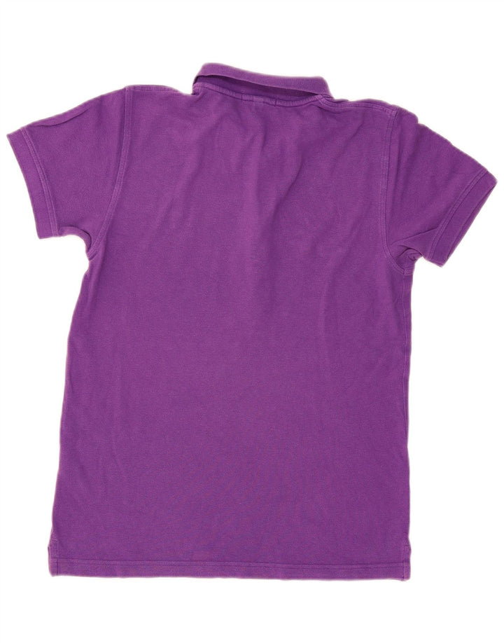 Tricou polo Lyle & Scott pentru bărbați din bumbac violet mediu