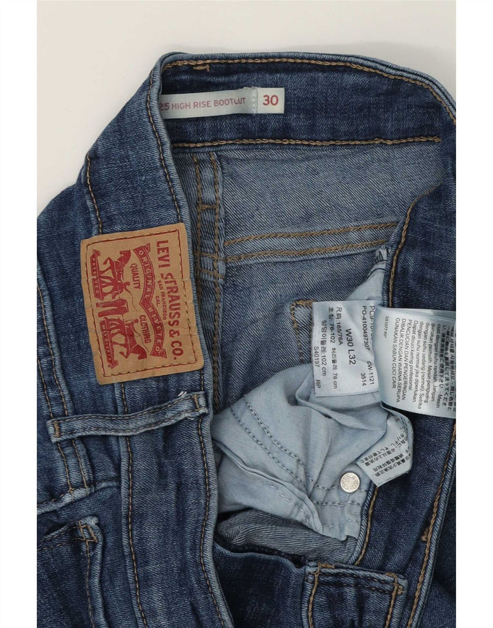 Blugi Levi's 725, cu talie înaltă, pentru femei, L30 L32, bumbac albastru