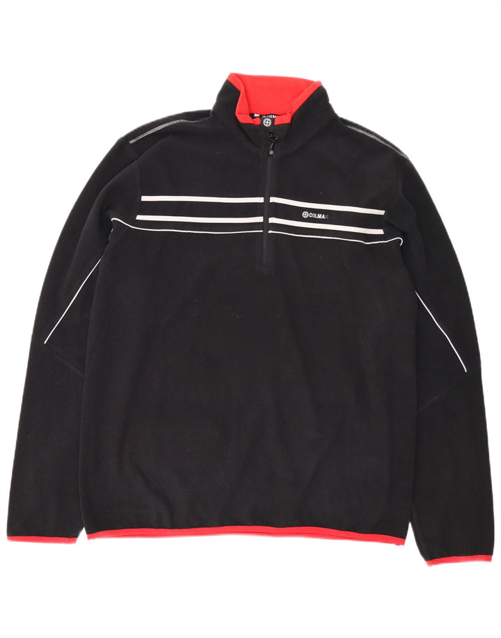 Pulover Colmar pentru bărbați, cu fermoar și gât, 2XL, poliester negru