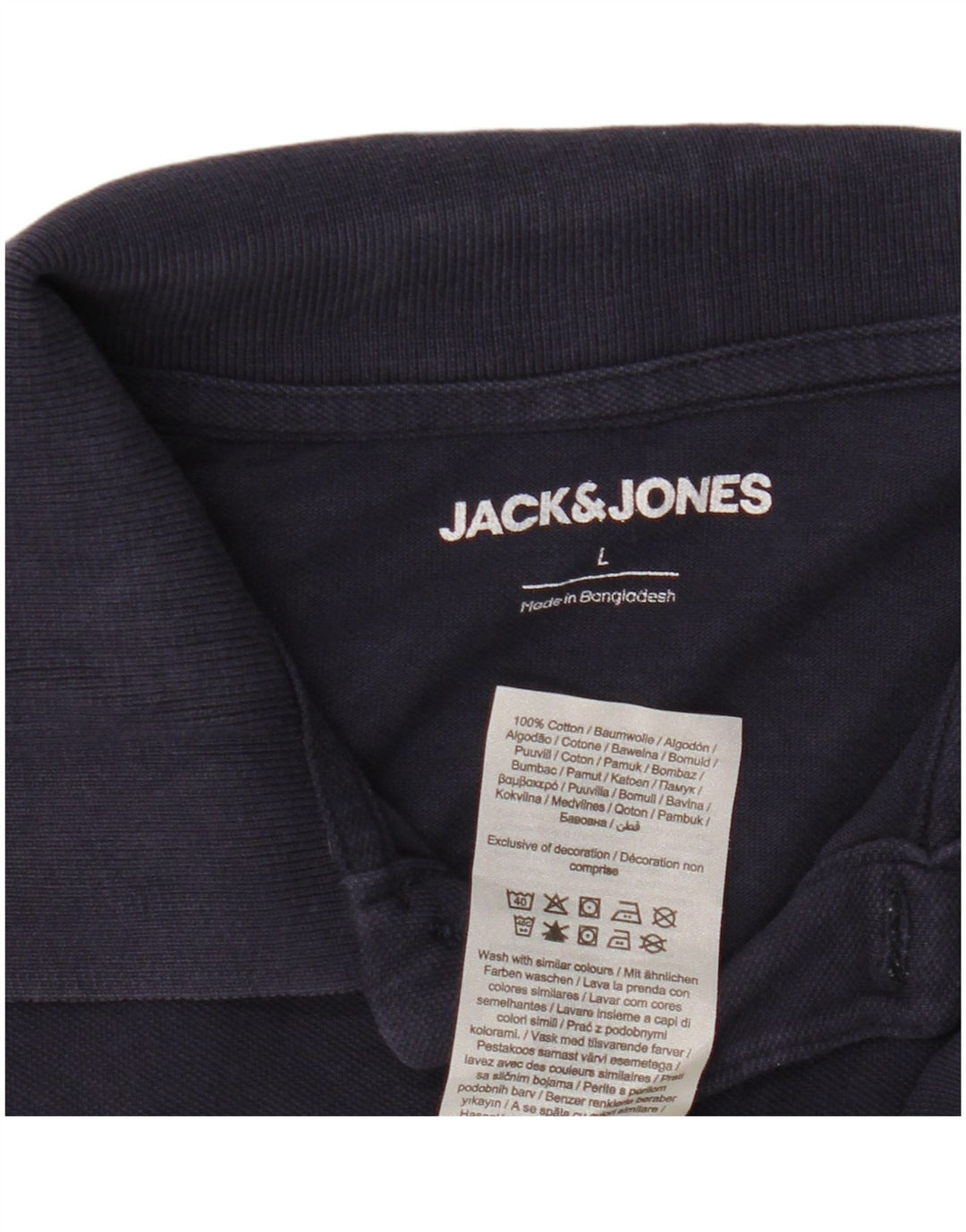Cămașă polo Jack & Jones pentru bărbați, mare, albastru bleumarin, bumbac