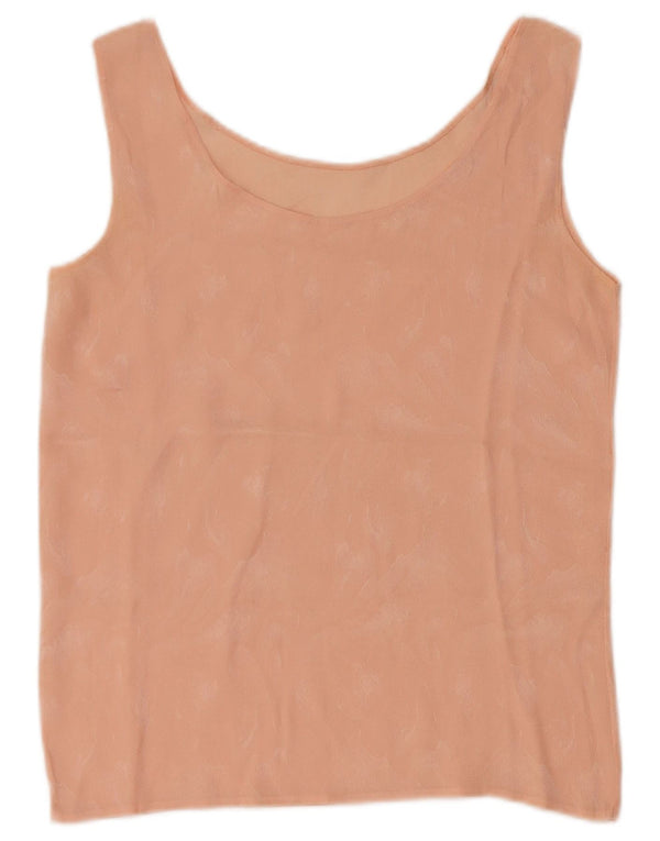 Bluză fără mâneci crop vintage pentru femei UK 4 XS roz Tie Dye