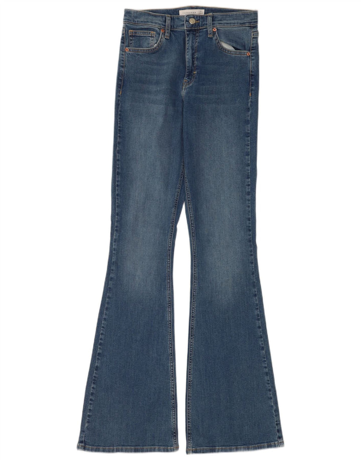 Blugi evazați Jamie Topshop pentru femei W28 L34 Bumbac albastru