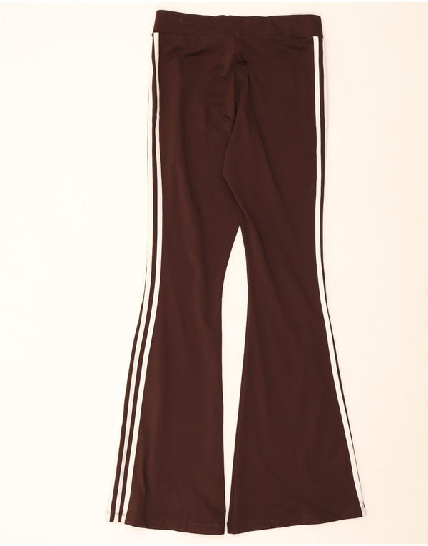 Leggings Flare Adidas pentru femei Marea Britanie 12/14 Maro Mediu