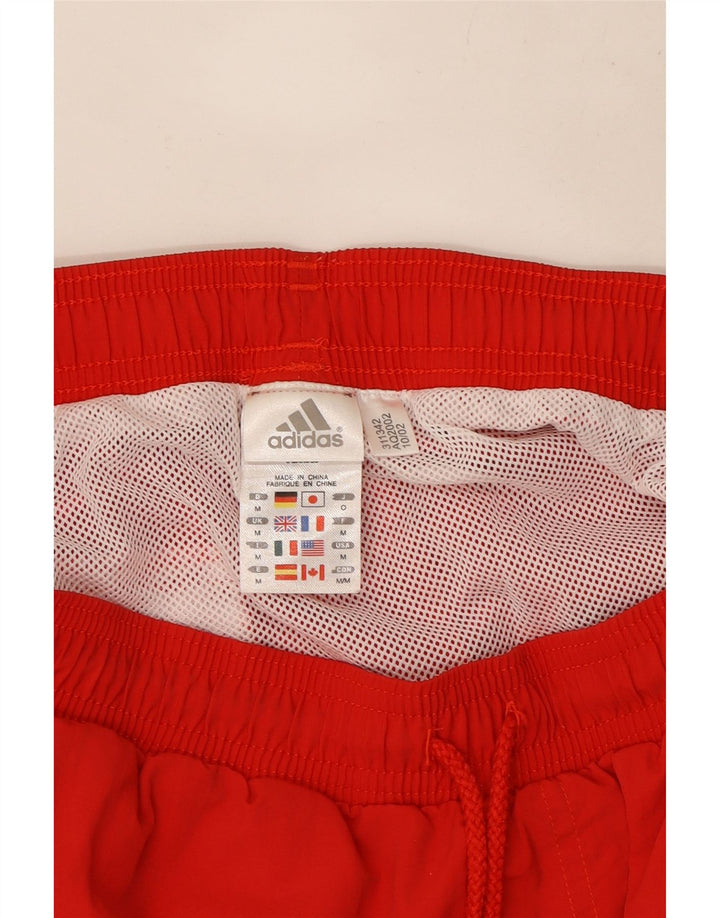Pantaloni scurți de înot grafic pentru bărbați Adidas, poliester roșu mediu