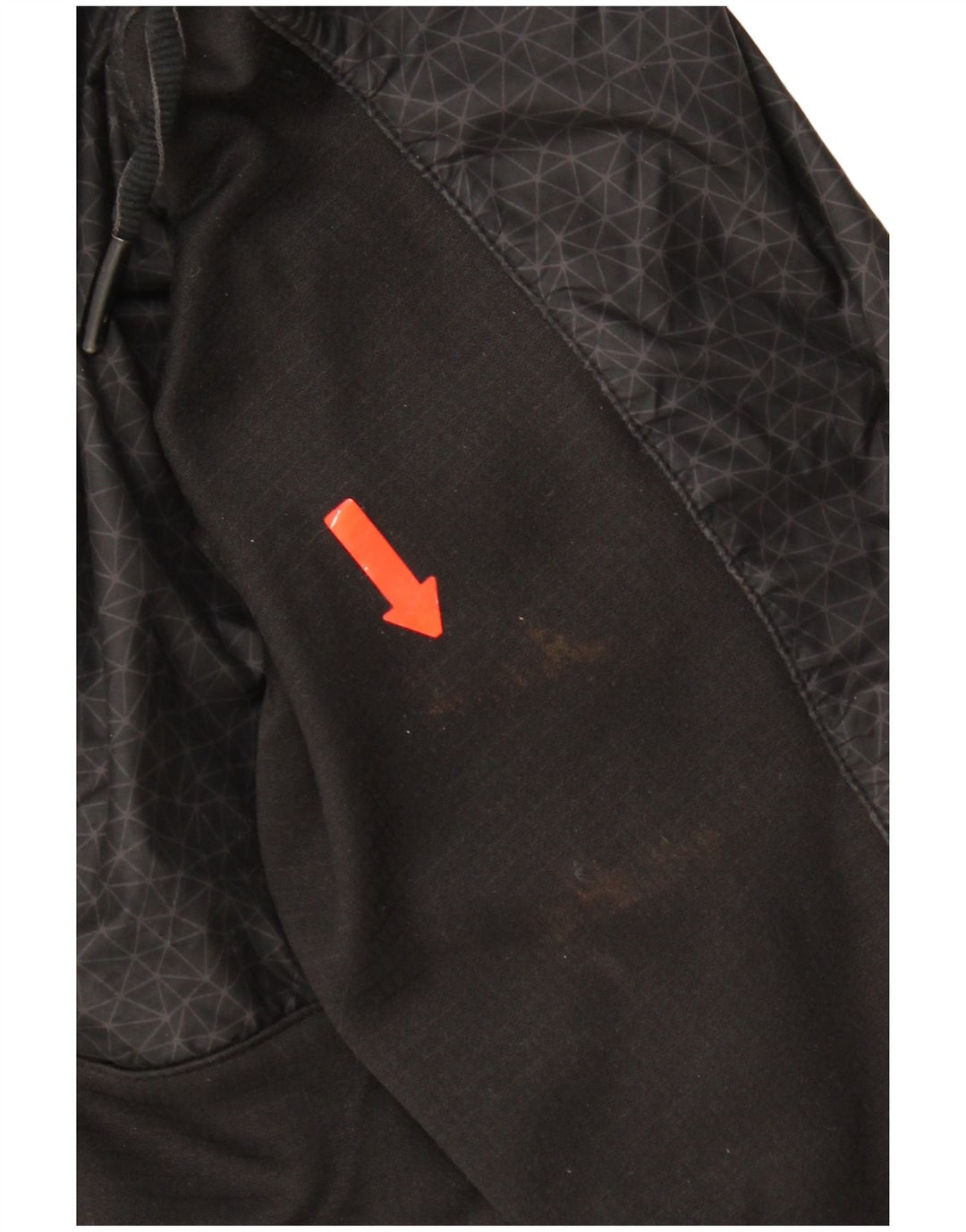 Pulover The North Face pentru bărbați, cu fermoar, cu capota, negru, geometric