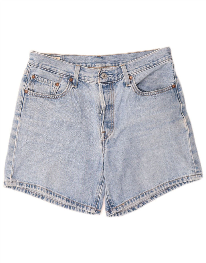 Pantaloni scurți Levi's din denim pentru femei W28, bumbac albastru mediu