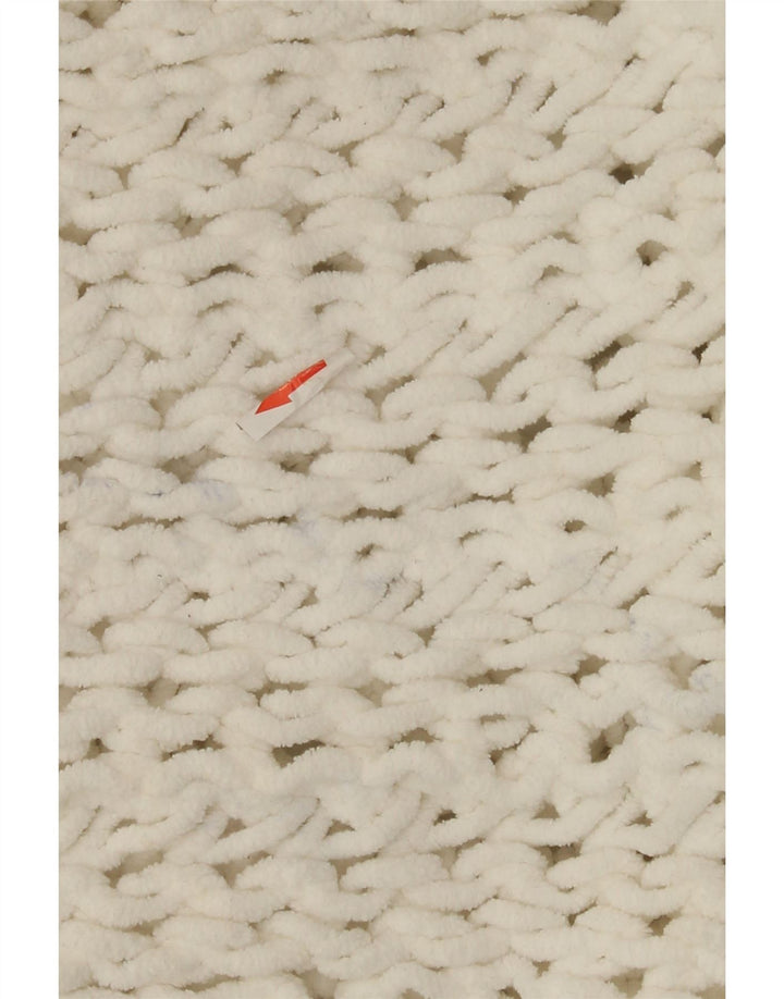 Pulover oversized Crop Crew Deck pentru femei Zara UK 14 Medium White