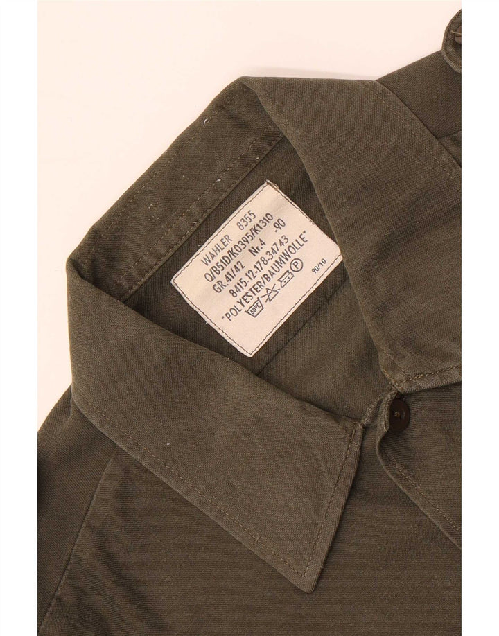 Cămașă militară vintage pentru bărbați Mărimea 41/42 Poliester kaki mare