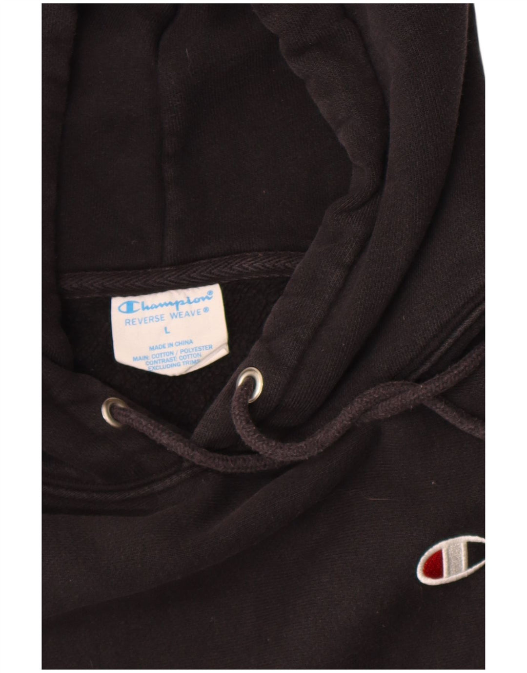 Pulover pentru bărbați Champion Reverse Weave, bumbac mare, negru