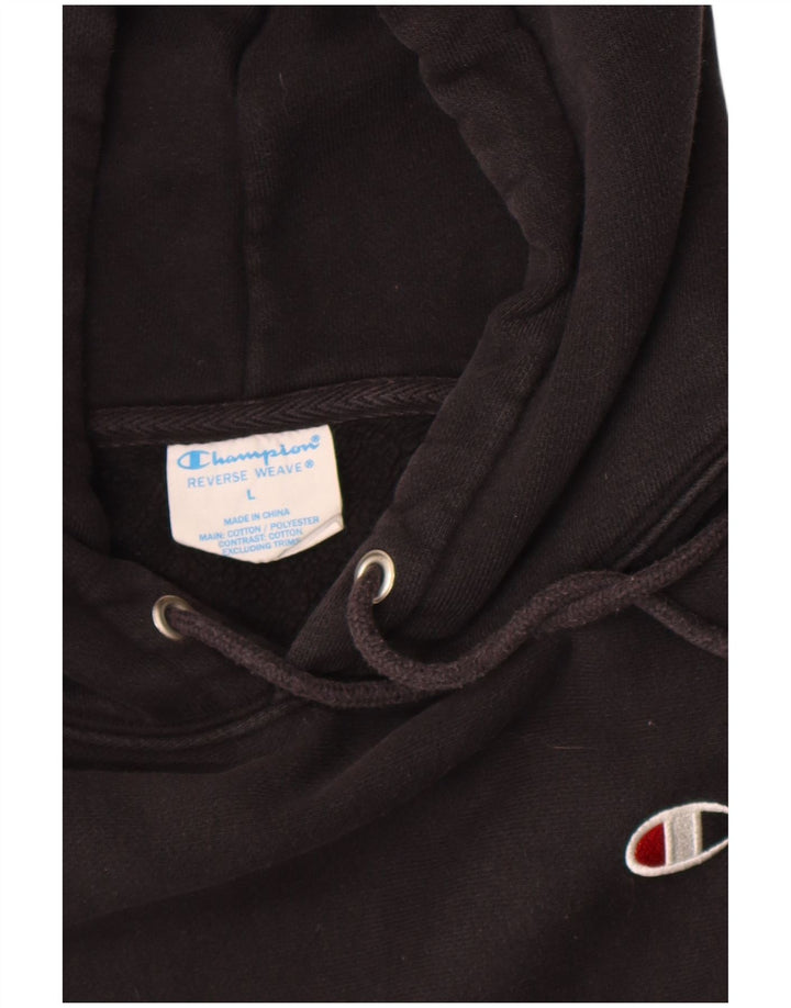 Pulover pentru bărbați Champion Reverse Weave, bumbac mare, negru