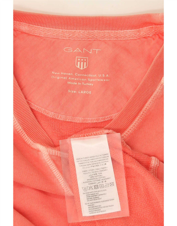 Gant Top pentru bărbați cu mânecă lungă, mare, roz, bumbac