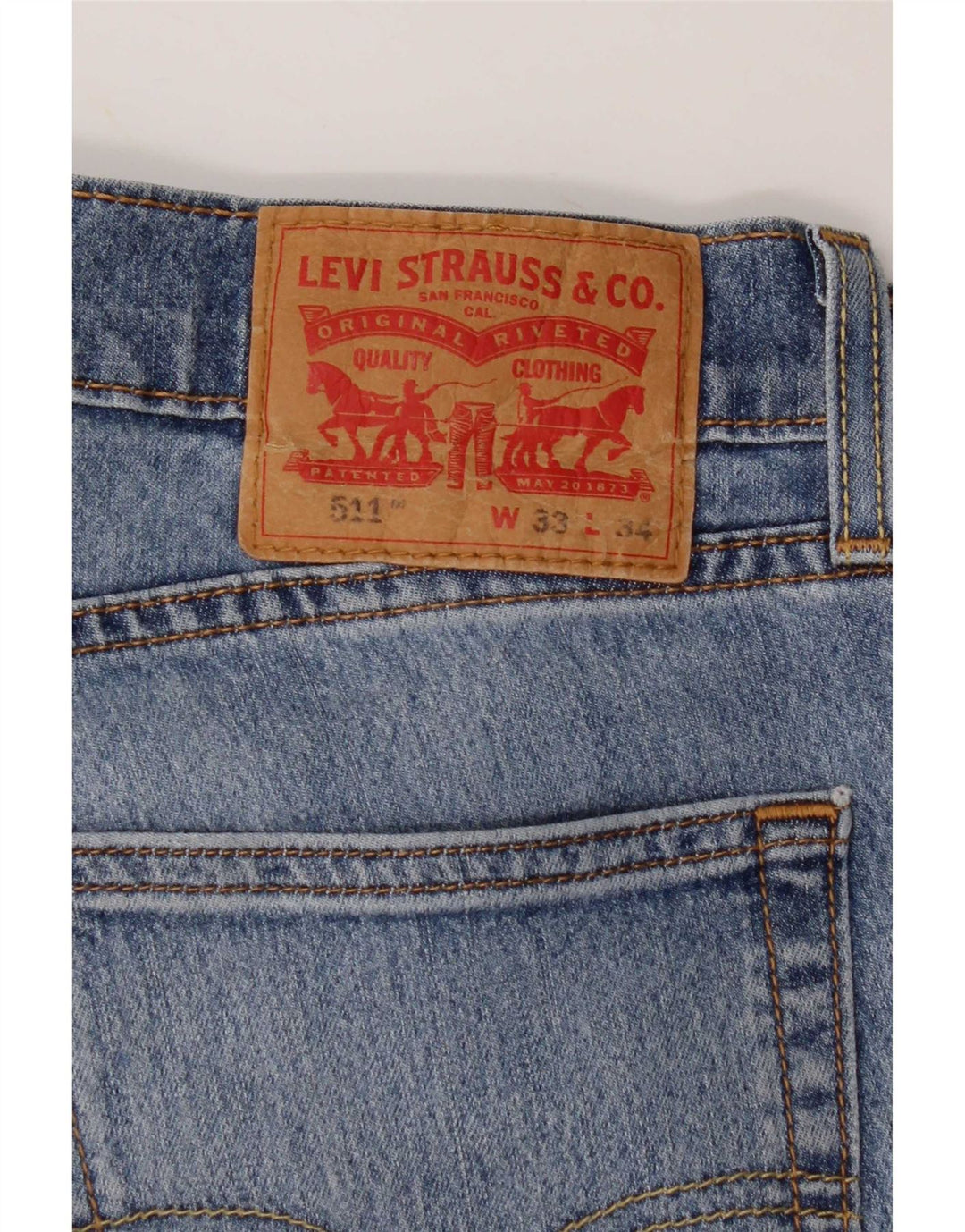 Blugi Levi's 511 Slim pentru bărbați W33 L34 Bumbac albastru