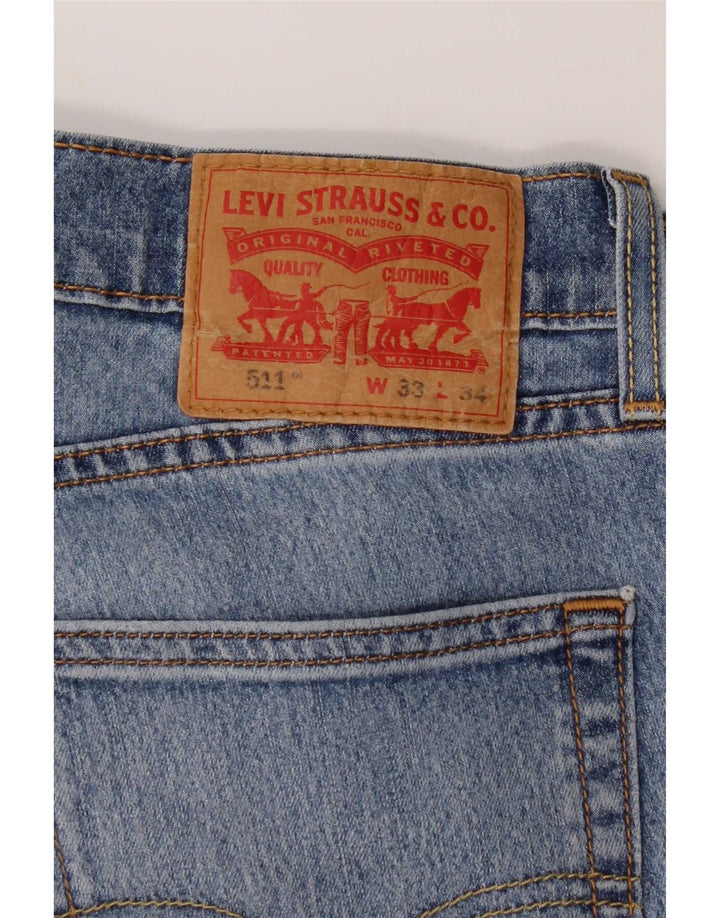 Blugi Levi's 511 Slim pentru bărbați W33 L34 Bumbac albastru