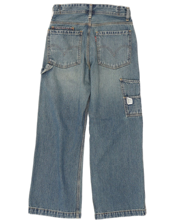 Blugi pentru fete Cargo cu picioare largi Levi's 13-14 ani L28 L25 Bumbac albastru