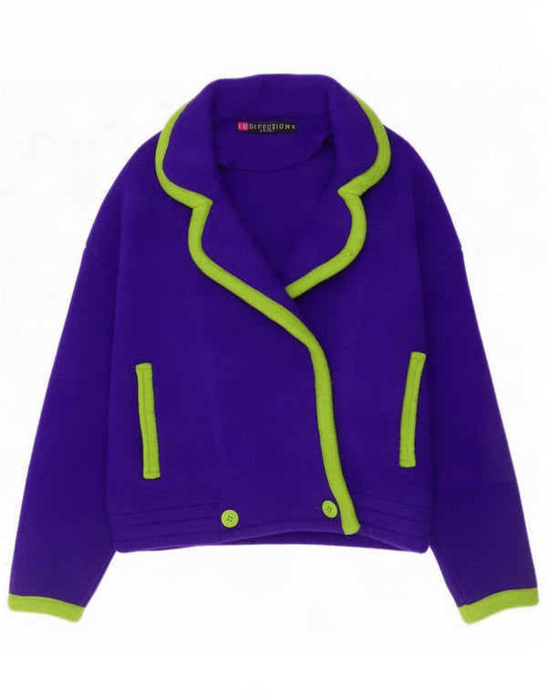 I.B Diffusion Jachetă Blazer pentru femei la dublu Breasted UK 14 Medium Purple