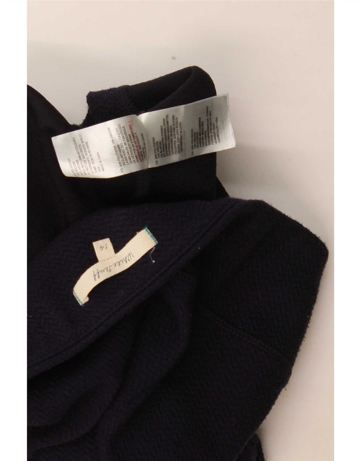 Fusta dreaptă pentru femei White Stuff UK 14 mare W36 poliester bleumarin