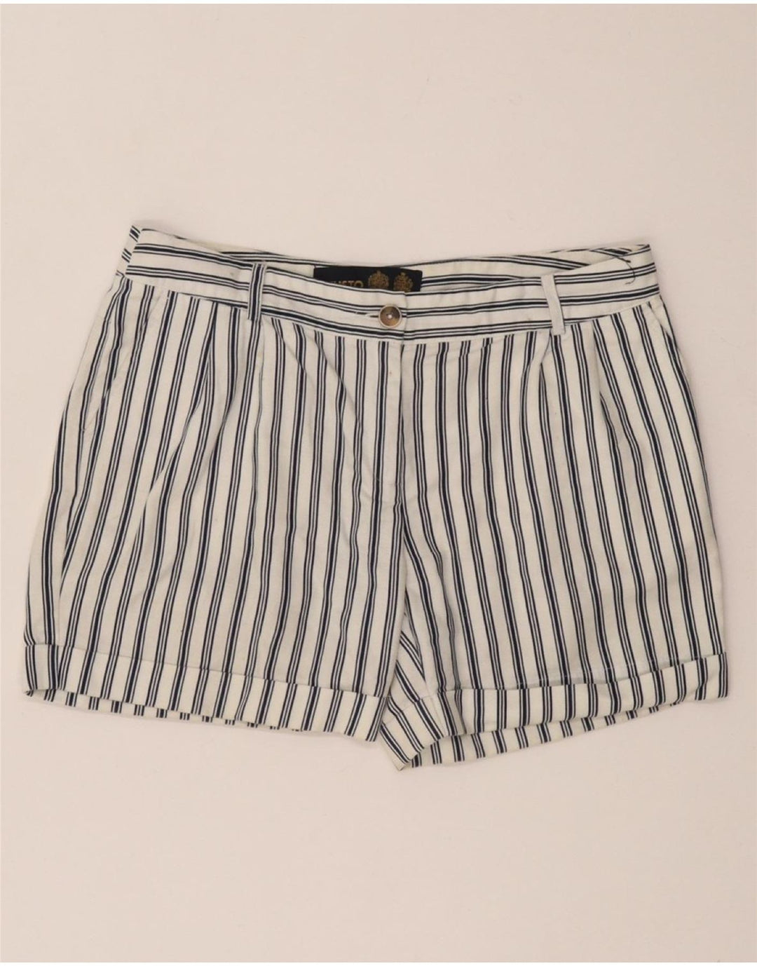 Pantaloni scurti chino pentru femei MUSTO UK 10 Small W27 Bumbac cu dungi albe