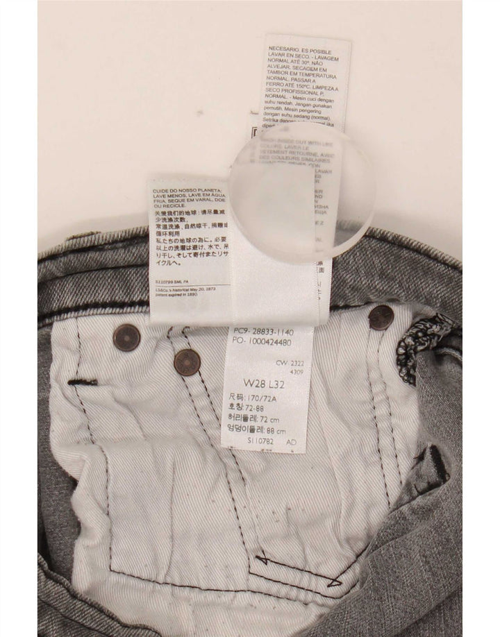 Blugi slim pentru bărbați Levi's W28 L32 bumbac gri