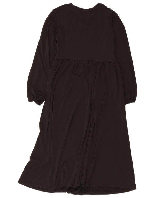 Rochie Maxi cu mânecă lungă pentru femei Zara UK 12 Medium Black