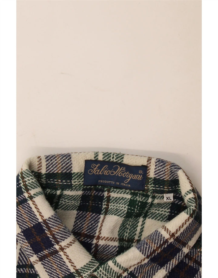 Cămașă Vintage pentru bărbați din flanel XL, multicoloră, cu carouri