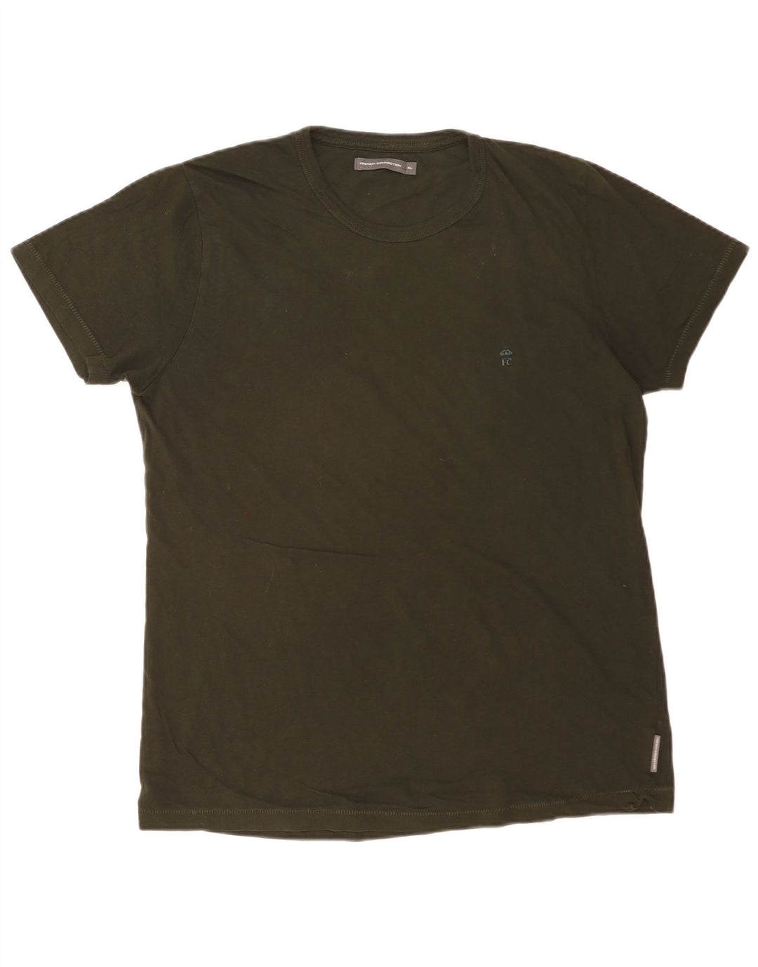 FRENCH CONNECTION Tricou pentru bărbați Top XL Kaki Bumbac