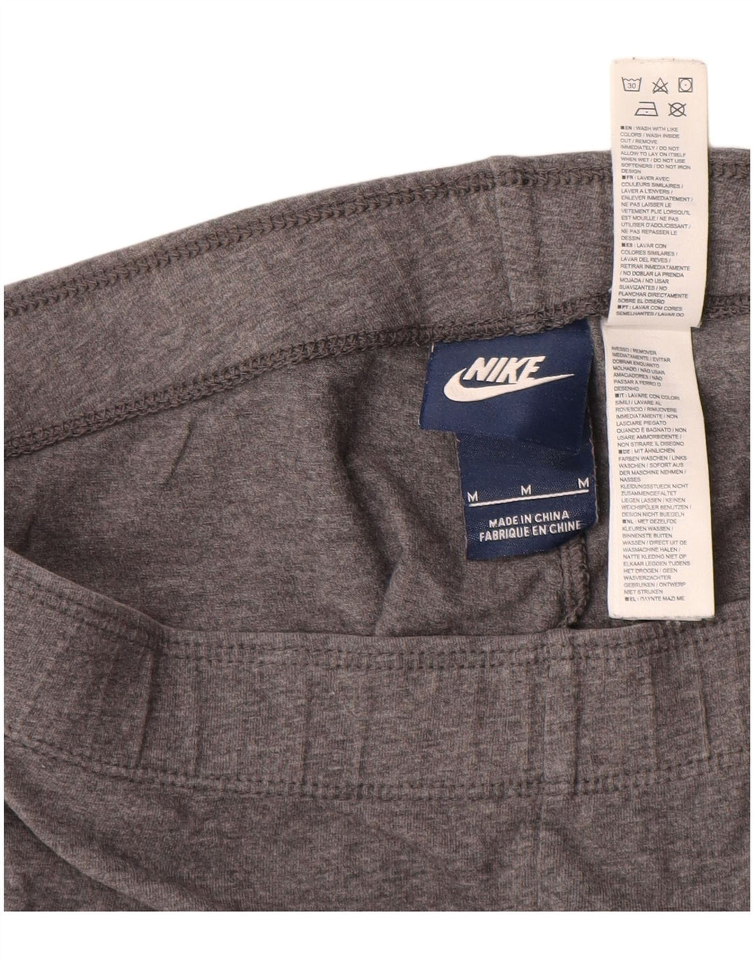 Leggings grafic Nike pentru femei UK 12, bumbac gri mediu