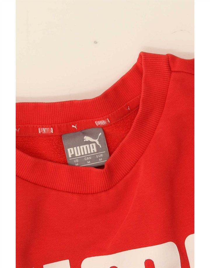 Pulover grafic pentru bărbați Puma, roșu mediu