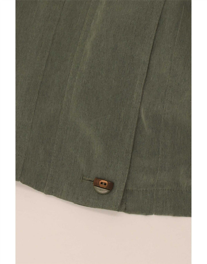 Pardesiu vintage pentru femei UK 14 mare poliester verde