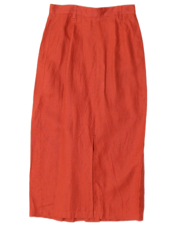 Fusta midi BENETTON pentru femei IT 44 Medium W26 Red Linen