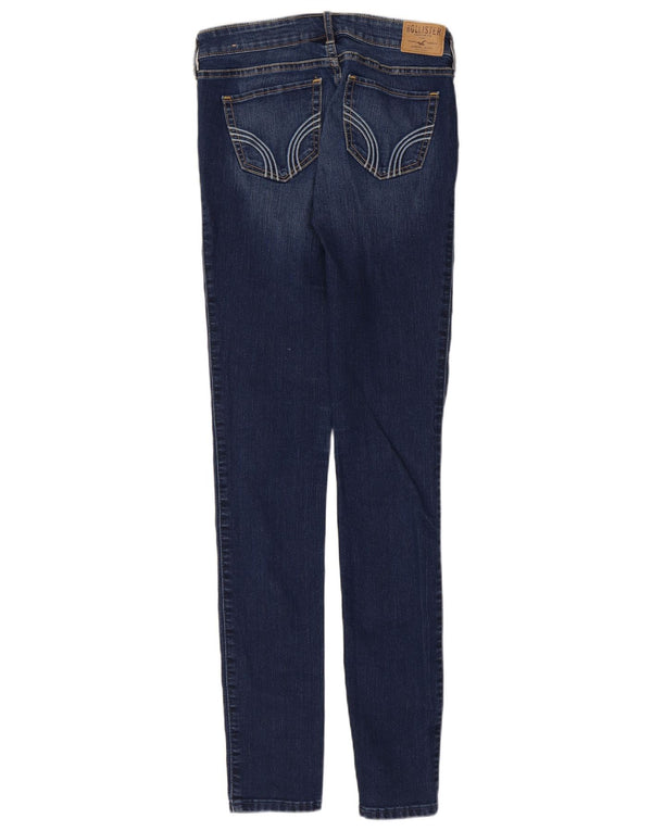 Blugi super skinny pentru femei HOLLISTER W26 L33 bumbac albastru