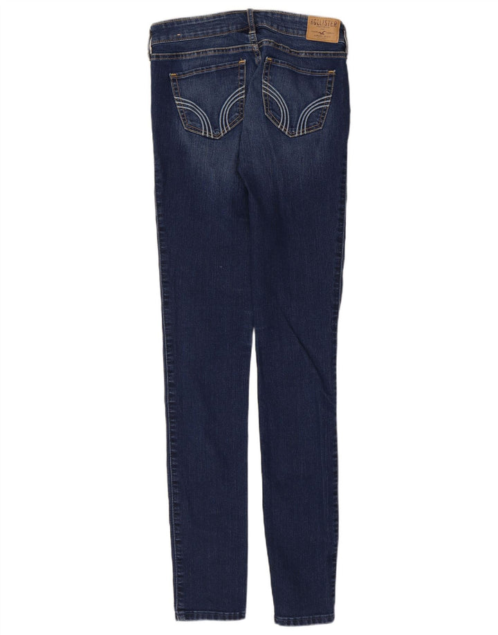 Blugi super skinny pentru femei HOLLISTER W26 L33 bumbac albastru