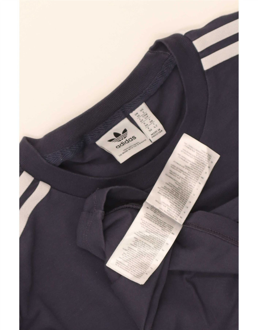 Top femei Adidas cu mânecă lungă UK 10 mic, bleumarin, bumbac