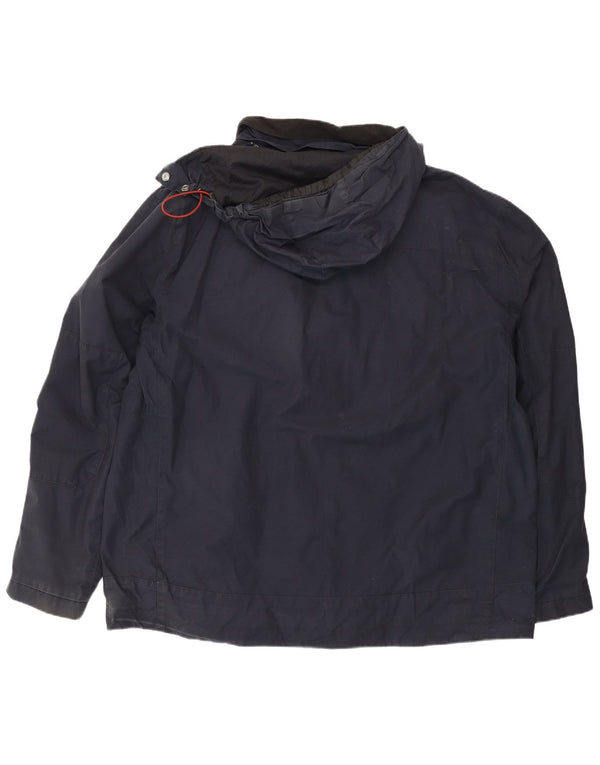 Jachetă de vânt cu glugă pentru bărbați Marks & Spencer UK 42 XL Bumbac bleumarin