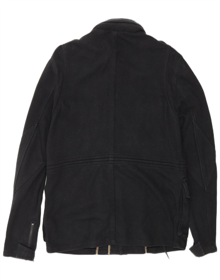 Jachetă militară pentru bărbați DKNY UK 38, bumbac mediu negru