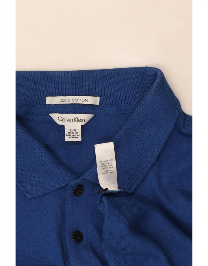 Cămașă polo CALVIN KLEIN pentru bărbați, mare, albastru, bumbac