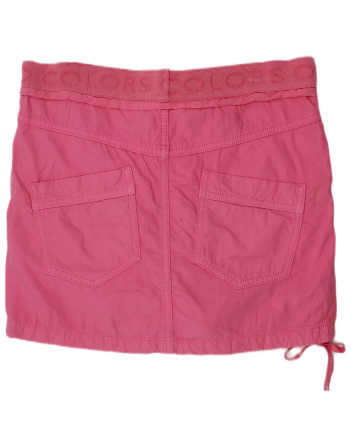 Fusta Dreaptă Grafică Fete BENETTON 13-14 Ani W28 Roz