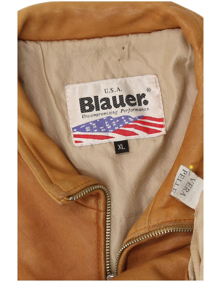 Blauer Bomber din piele pentru femei UK 18 XL din piele maro
