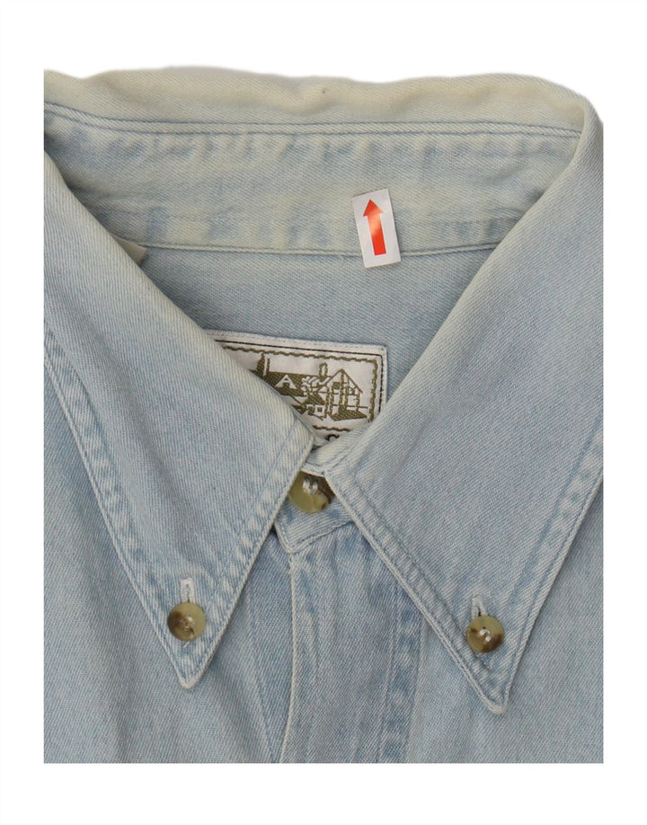 VINTAGE Mens Denim Shirt Large Blue Vintage Vintage and Second-Hand Vintage from Messina Hembry 