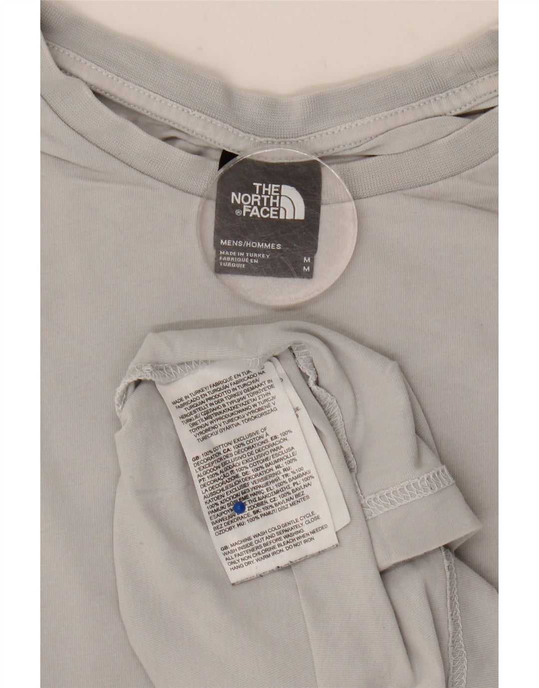 Tricou grafic pentru bărbați The North Face Top din bumbac gri mediu