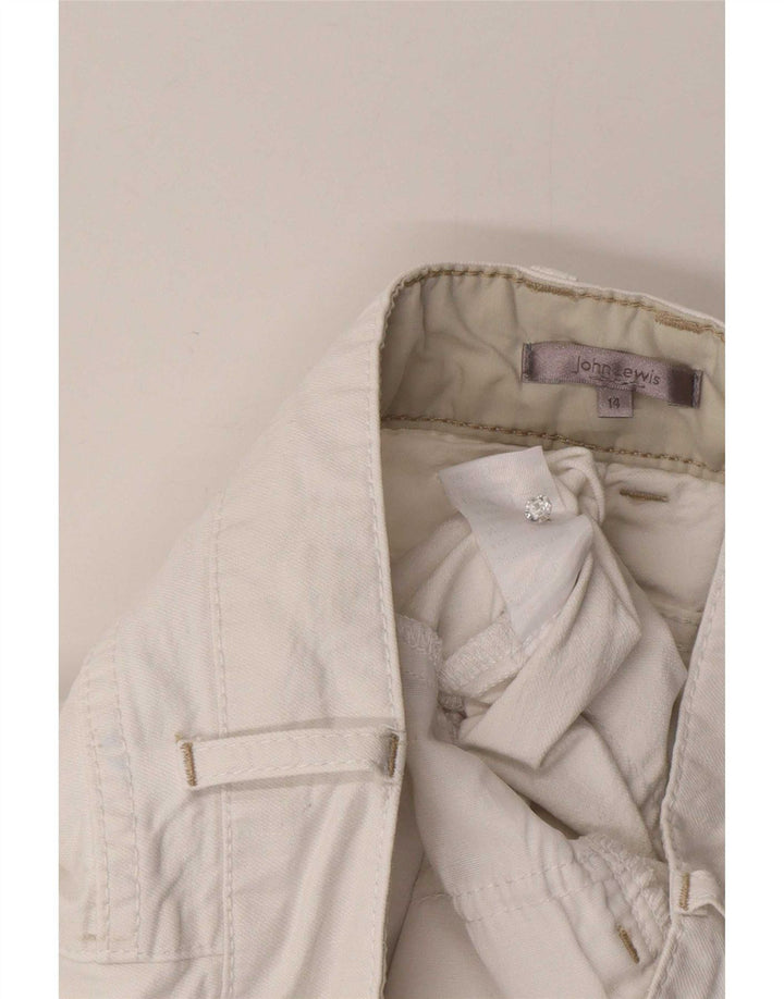 Bermude pentru femei John Lewis UK 14 Large W32 Bumbac alb