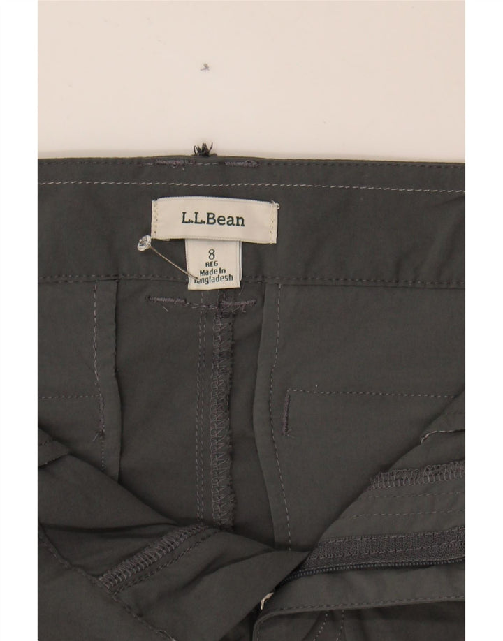 L.L.BEAN Womens Cargo Shorts US 8 Medium W30  Grey Nylon Vintage L.L.Bean and Second-Hand L.L.Bean from Messina Hembry 